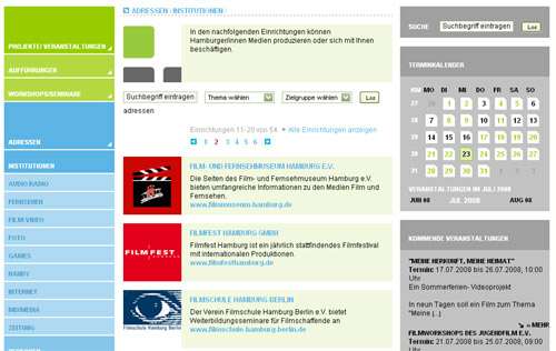 Adressenliste Mediennetz Hamburg